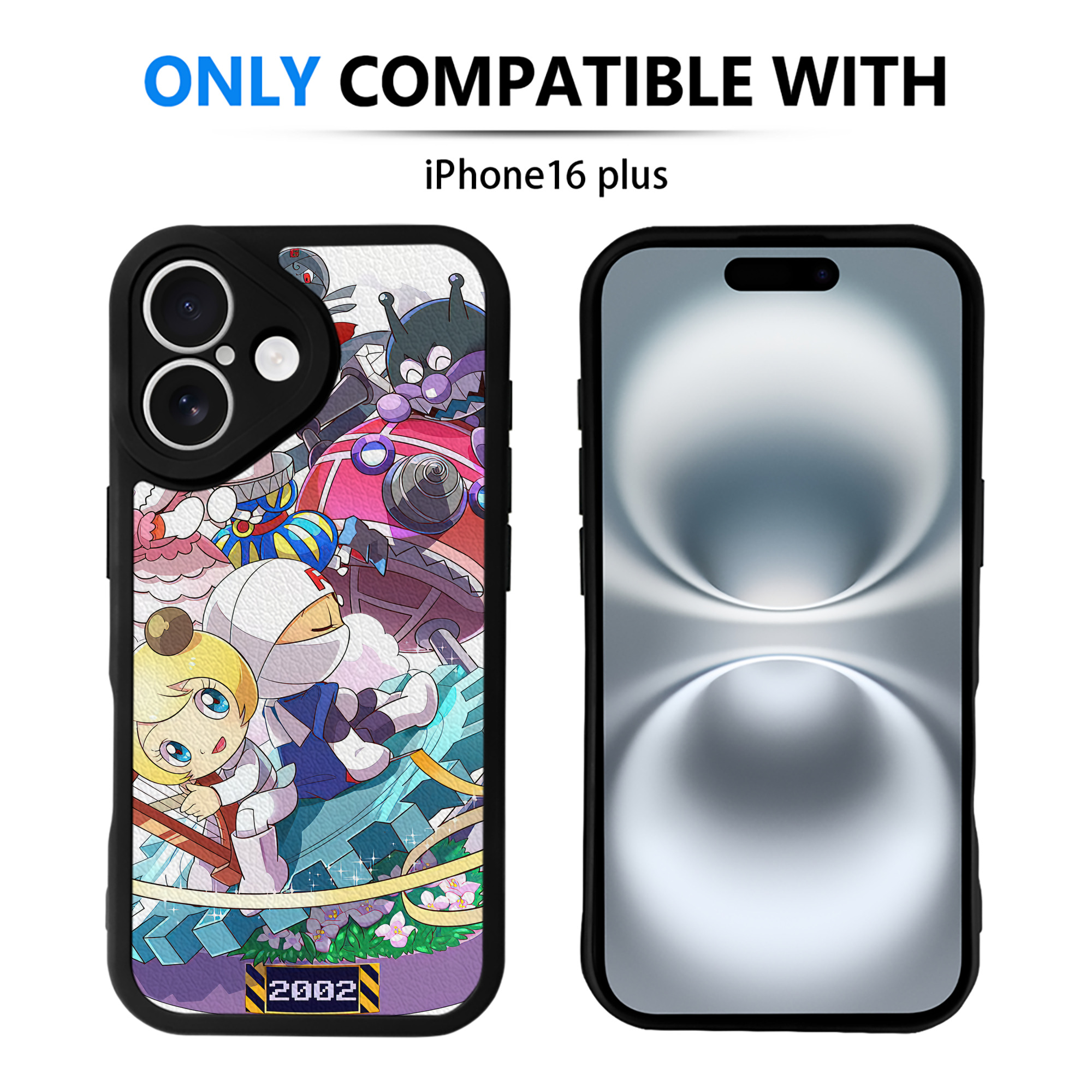 （画像用） アンパンマン Anpanman 【iPhone 16シリーズ対応】シリコンスマホケース（レザー調） 材質：シリコン